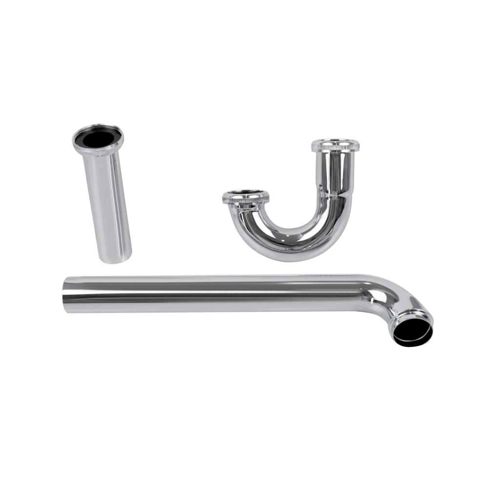 ท่อน้ำทิ้งอ่างล้างหน้าพีแทรป 30 ซม. BATH TIME BT-009-30 สีโครม