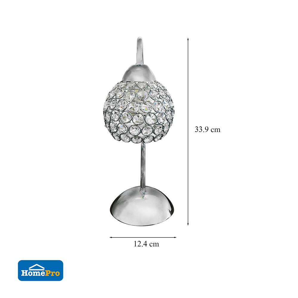 ไฟตั้งโต๊ะ CARINI T9648-1 สีคริสตัล/โลหะ