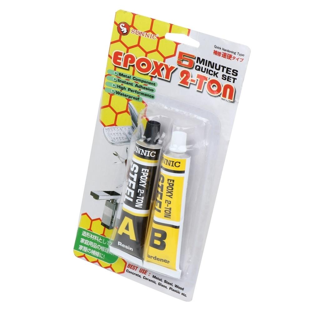 กาวอีพ็อคซี่ติดเหล็ก SUNNIC 20 มล. สีเทา