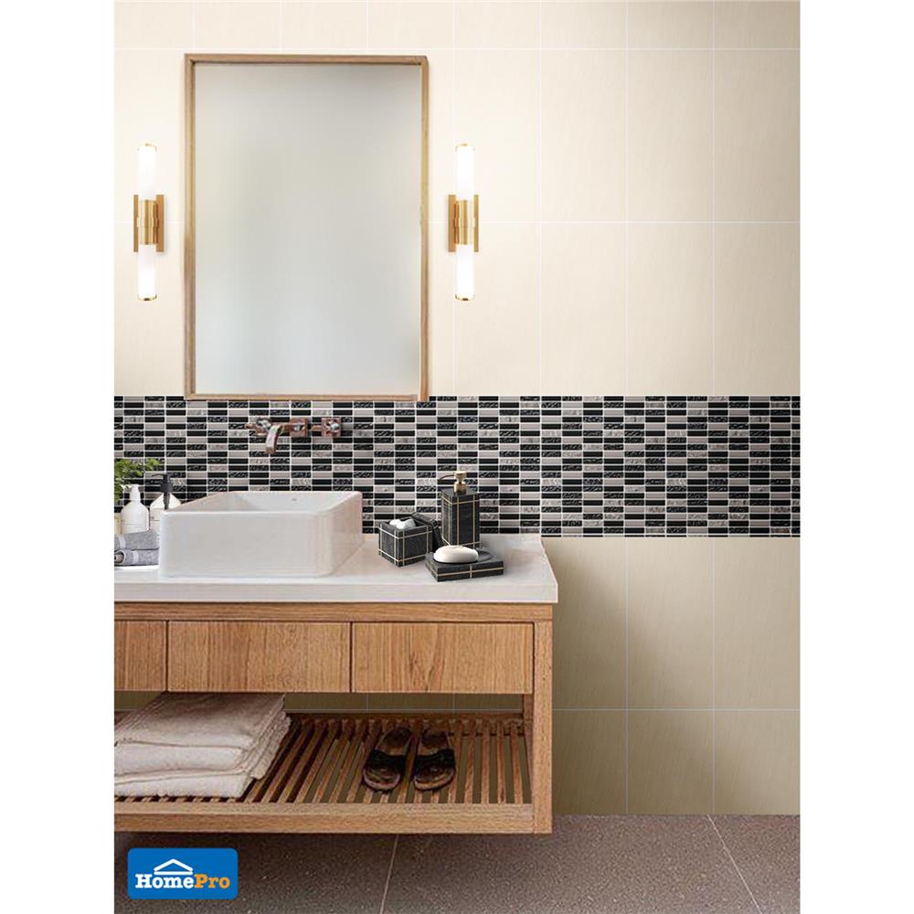 โมเสคแก้ว 30x30 ซม. GLASCERA โบนันซ่า เงิน 5