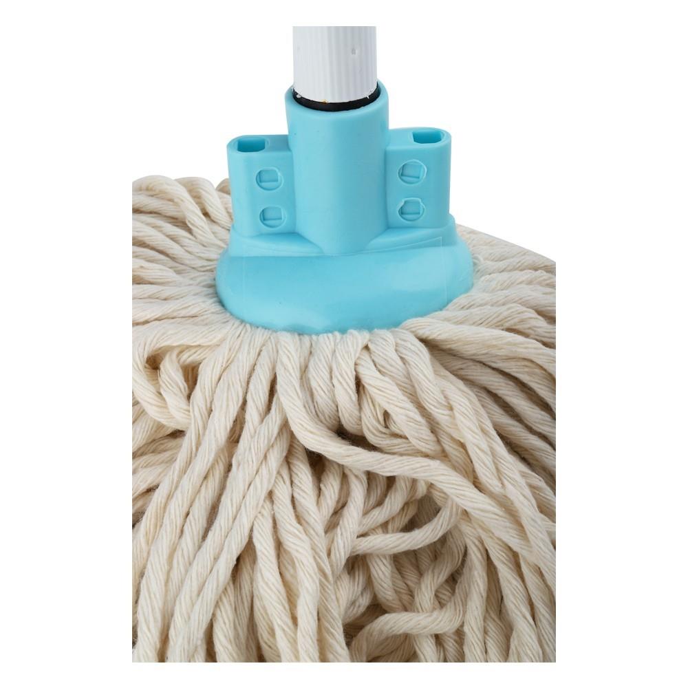 ไม้ม็อบคอตตอนหัวจุกเกลียว BE MAN 6 นิ้ว สีขาว