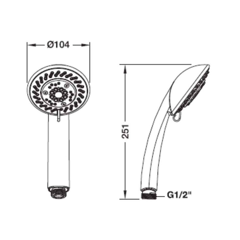 ชุดฝักบัวสายอ่อน 4 ระดับ HAFELE รุ่น 495.60.618 สีโครม