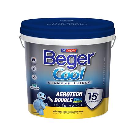 สีน้ำทาภายนอก ชนิดด้าน BEGER COOL DIAMONDSHIELD 15 BASE B 2.5 แกลลอน_0