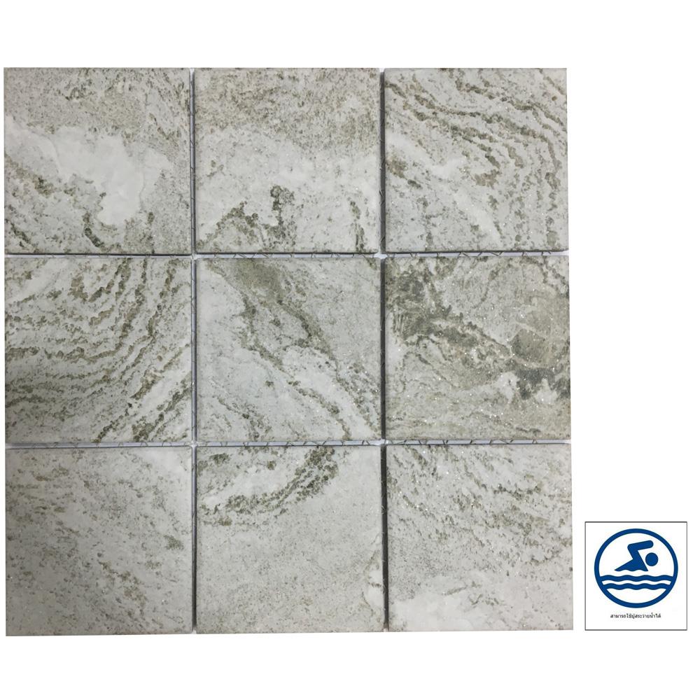 โมเสค 30x30 ซม. COTTO MT 4SR1 ไฮด์อเวย์อัลไพน์ เทาอ่อน