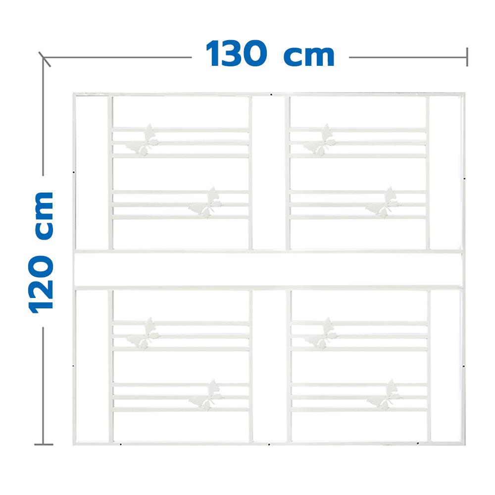 หน้าต่างเหล็กดัด S.D.BRILLIANT 130x120 ซม. สีขาว