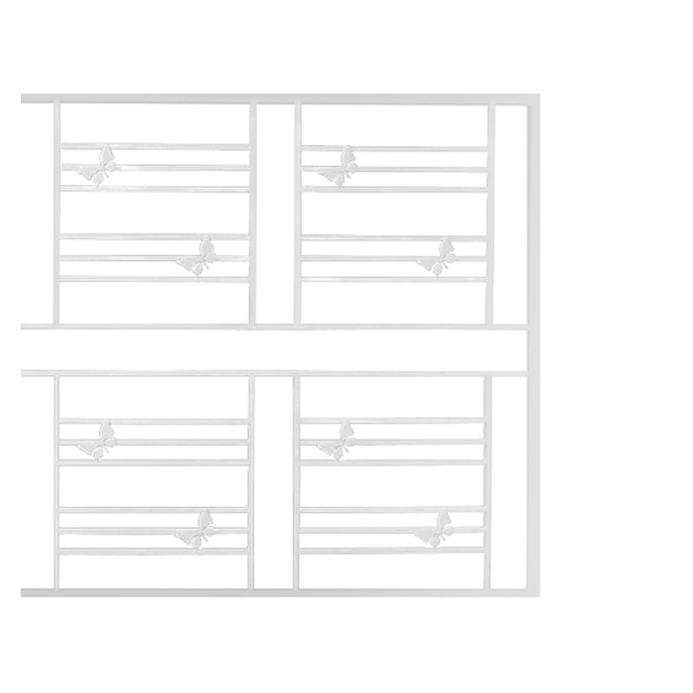 เหล็กดัดหน้าต่าง S.D.BRILLIANT 250x120 ซม. สีขาว