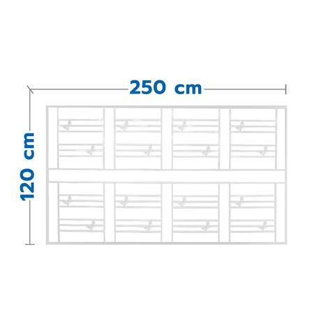 เหล็กดัดหน้าต่าง S.D.BRILLIANT 250x120 ซม. สีขาว
