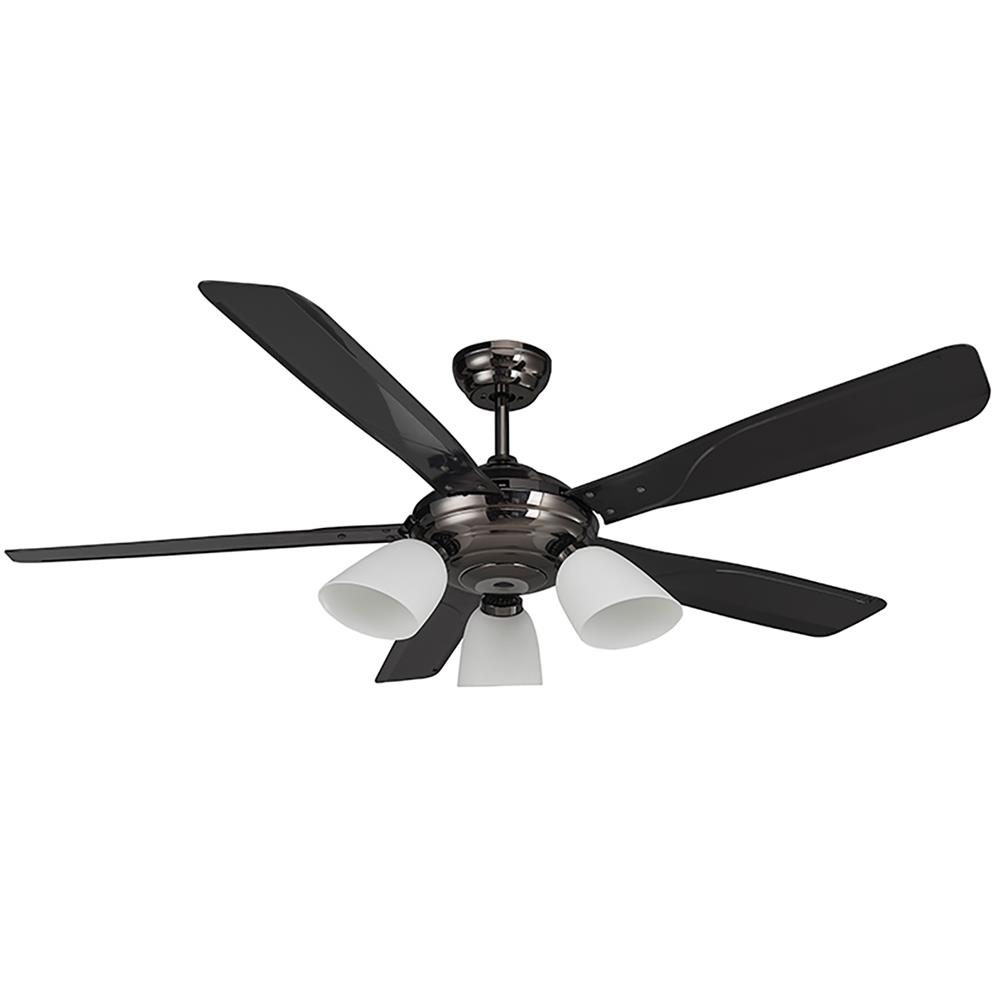 พัดลมโคมไฟ WINFAVOUR SC10 สีดำ 56 นิ้ว 5 ใบพัด 3 หัว