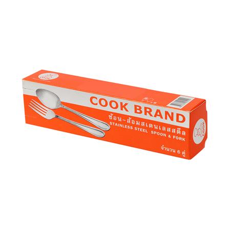 ชุดช้อนส้อมสเตนเลส COOK 6คู่/ชุด_1