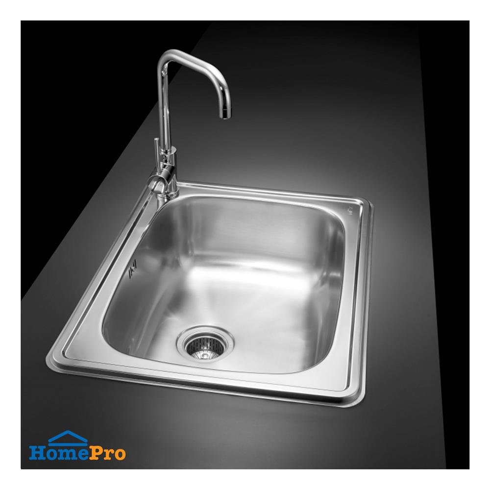 ซิงค์ฝัง 1 หลุม MEX D60B สเตนเลส