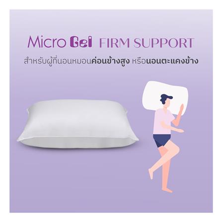หมอนหนุน ใยสังเคราะห์ SANTAS MICROGEL FIRM 19x29 นิ้ว สีขาว_3