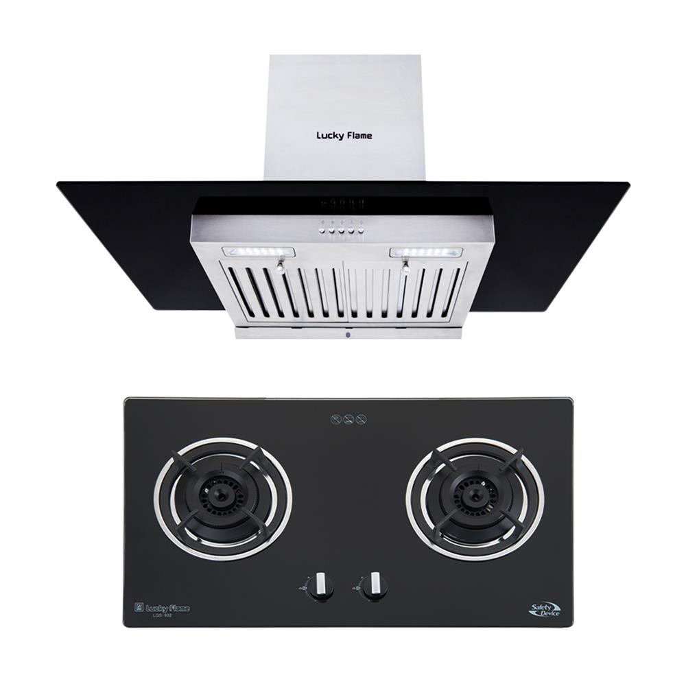 เตาฝัง+เครื่องดูดควัน LUCKY FLAME LGS-932 + RG-901S