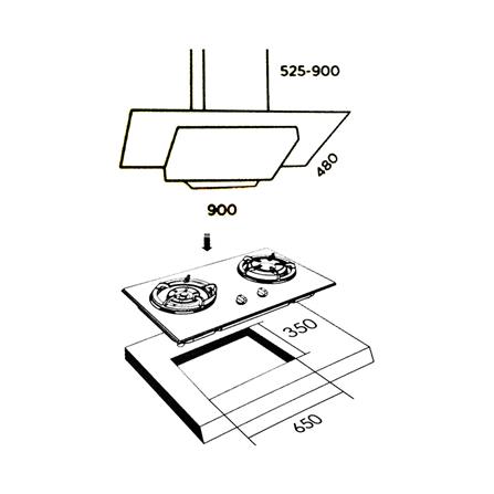 เตาฝัง+เครื่องดูดควัน LUCKY FLAME LGS-932 + RG-901S_3