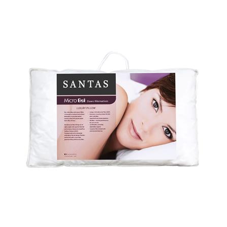 หมอนหนุน ใยสังเคราะห์ SANTAS MICROGEL LUXURY 19x29 นิ้ว สีขาว_2