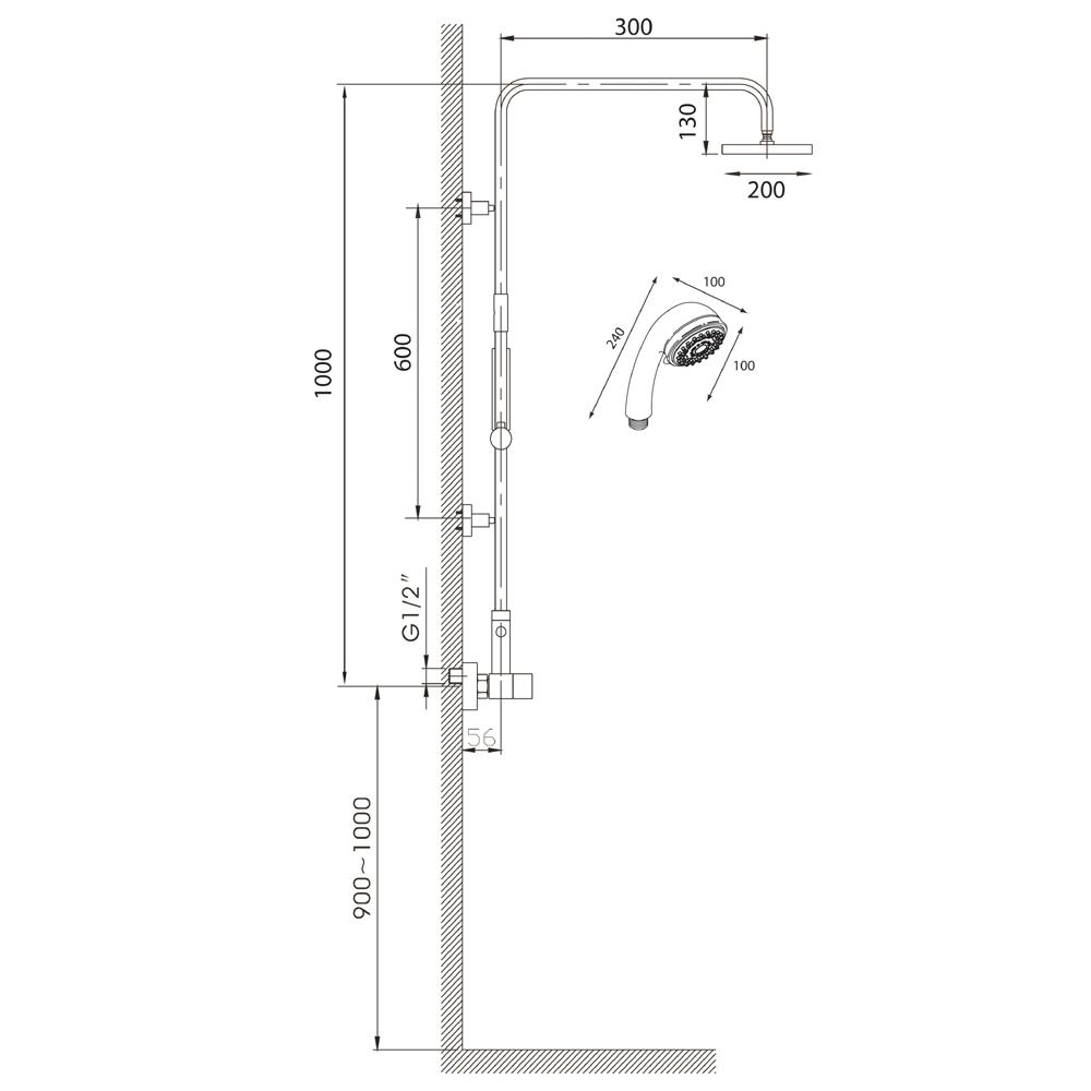 ฝักบัว RAIN SHOWER NOVABATH IS-688-8H