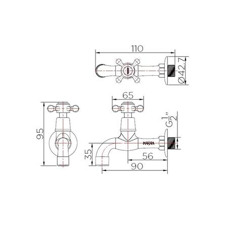 ก๊อกล้างพื้น 1 ทาง KARAT FAUCET SW91-50R1_1