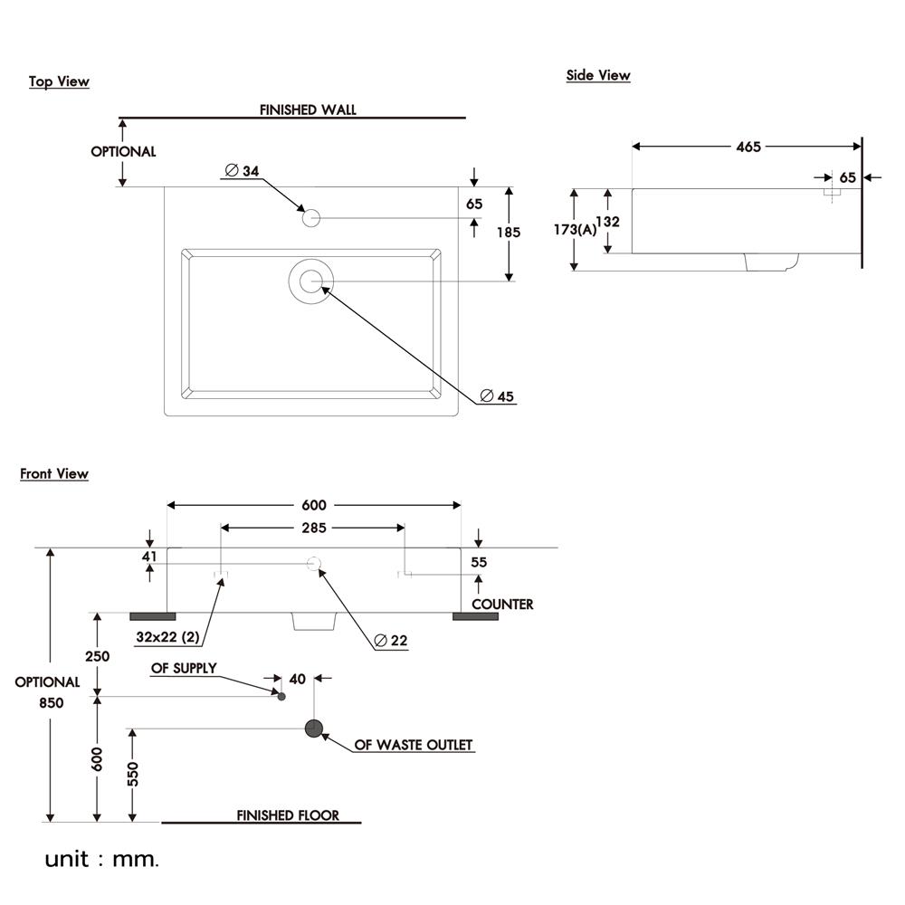 อ่างล้างหน้าวางบน NASCO NL-092 สีขาว