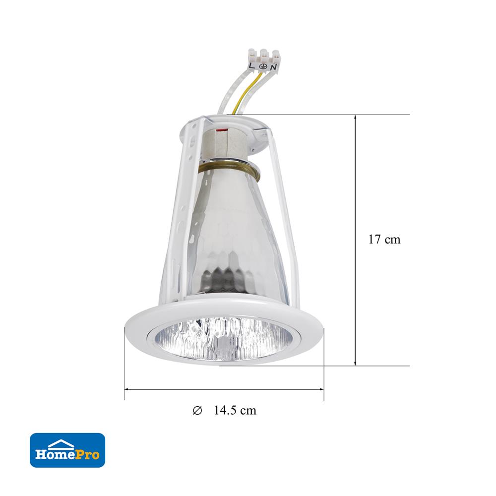 ดาวน์ไลท์ CARINI LD0140 4 นิ้ว สีขาว กลม