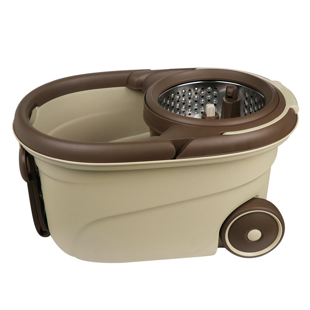 ชุดอุปกรณ์ถังปั่นพร้อมไม้ม็อบ POWER GREEN AIR SHIP สีน้ำตาล