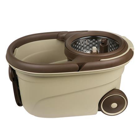 ชุดอุปกรณ์ถังปั่นพร้อมไม้ม็อบ POWER GREEN AIR SHIP สีน้ำตาล_2