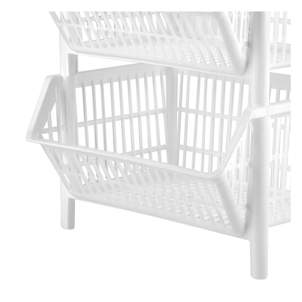 ตะกร้าผ้าเหลี่ยม 4 ชั้น PLIM NEW LOOK ไซซ์ M สีขาว