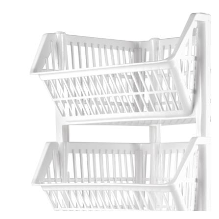 ตะกร้าผ้าเหลี่ยม 4 ชั้น PLIM NEW LOOK ไซซ์ M สีขาว_2