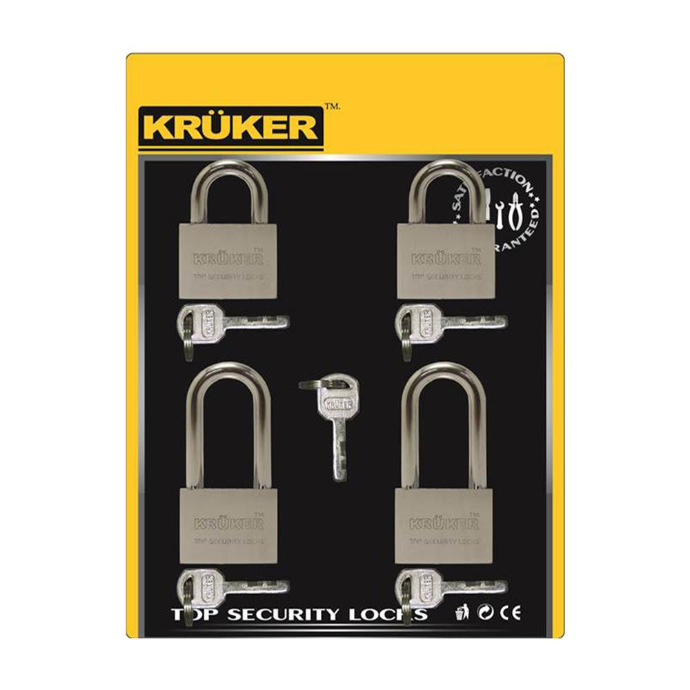 กุญแจมาสเตอร์คีย์ KRUKER 40 มม. สีสเตนเลส (4 ตัว/ชุด)