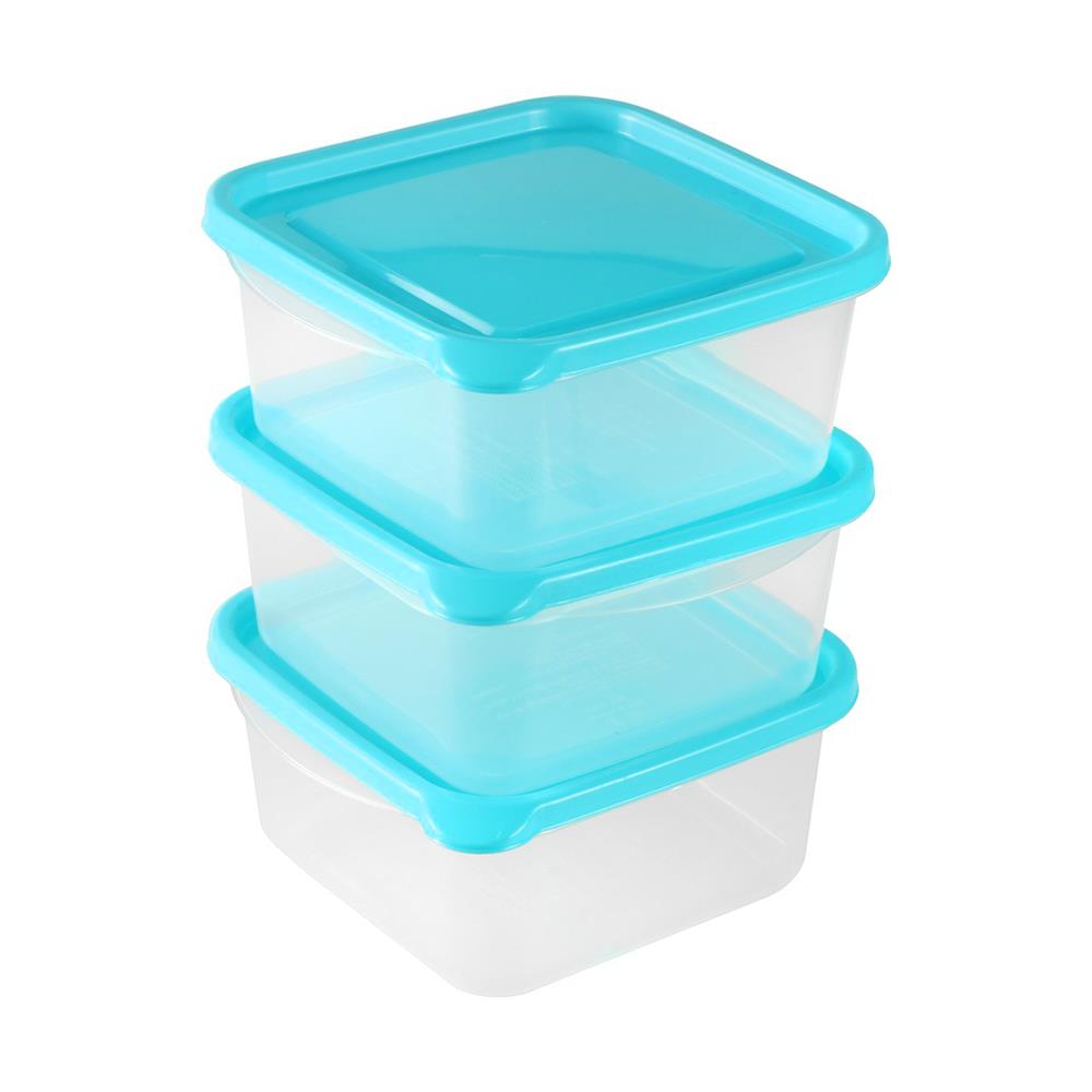 ชุดกล่องอาหารเหลี่ยม MICRON CHEF 6052 0.85 ลิตร แพ็ค 3 ชิ้น