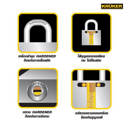 กุญแจคีย์อะไลก์ KRUKER 40 มม. สีสเตนเลส 3 ตัว/ชุด คละแบบ_2