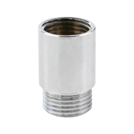 ข้อต่อตรงทองเหลือง ANA 1/2 นิ้ว x25 MM สีโครม_0