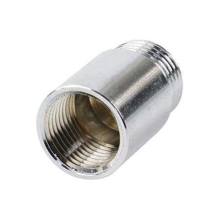 ข้อต่อตรงทองเหลือง ANA 1/2 นิ้ว x25 MM สีโครม_1