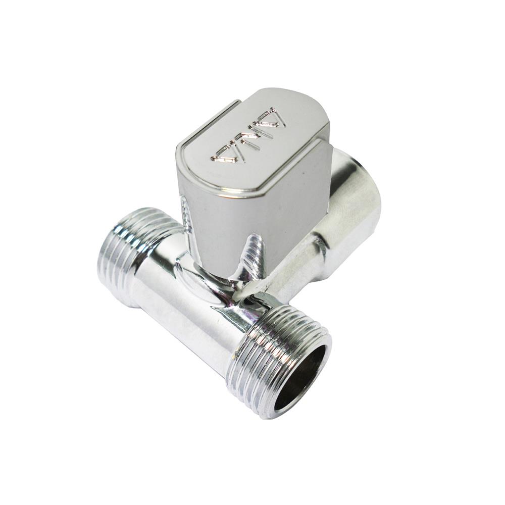 มินิบอลวาล์ว ANA MALE/FEMALE/MALE  1/2 นิ้ว ชุบโครเมียม