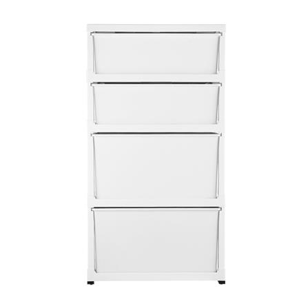 ตู้ลิ้นชัก 4 ชั้น มีล้อ STACKO C12 56x45x105 ซม. สีขาว_2