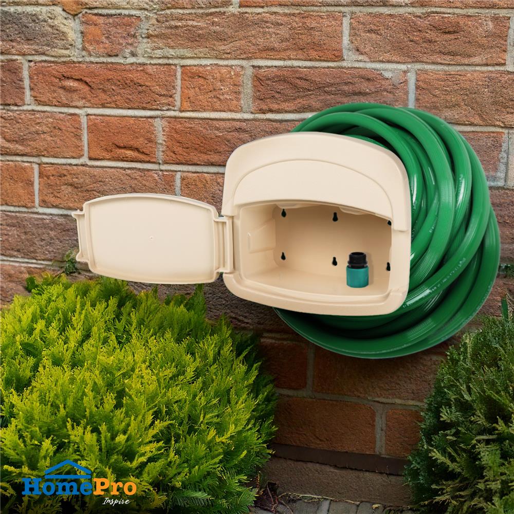 ที่แขวนเก็บสายยาง SPRING 1471 5/8 นิ้วX50เมตร สีครีม