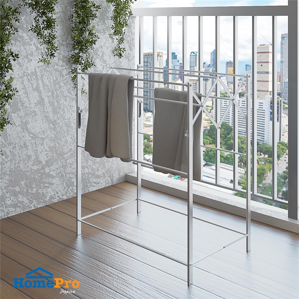 ราวพาดผ้าพับได้อะลูมิเนียม 9 เส้น PLIM