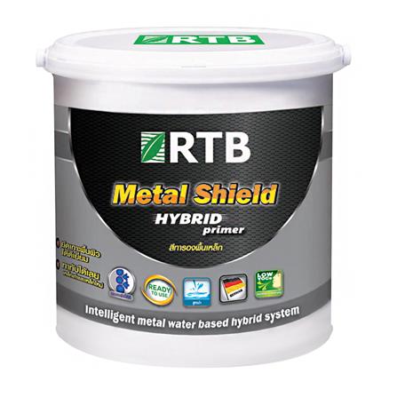 สีทารองพื้นเหล็ก RTB METAL SHIELD HYBRID PRIMER สีดำ 1 แกลลอน_0