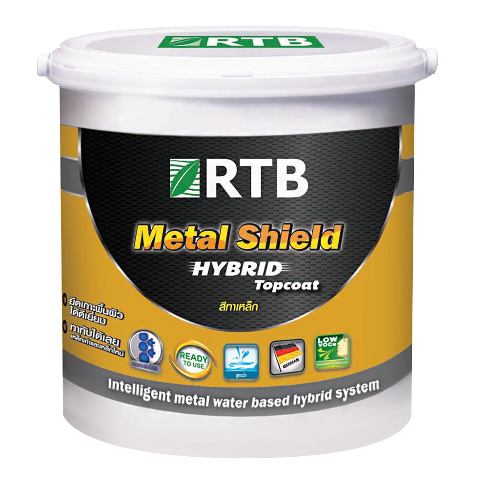 สีทาเหล็ก RTB METAL SHIELD HYBRID TOPCOAT สีดำ 1 แกลลอน