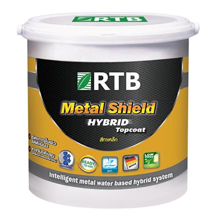 สีทาเหล็ก RTB METAL SHIELD HYBRID TOPCOAT สีดำ 1 แกลลอน