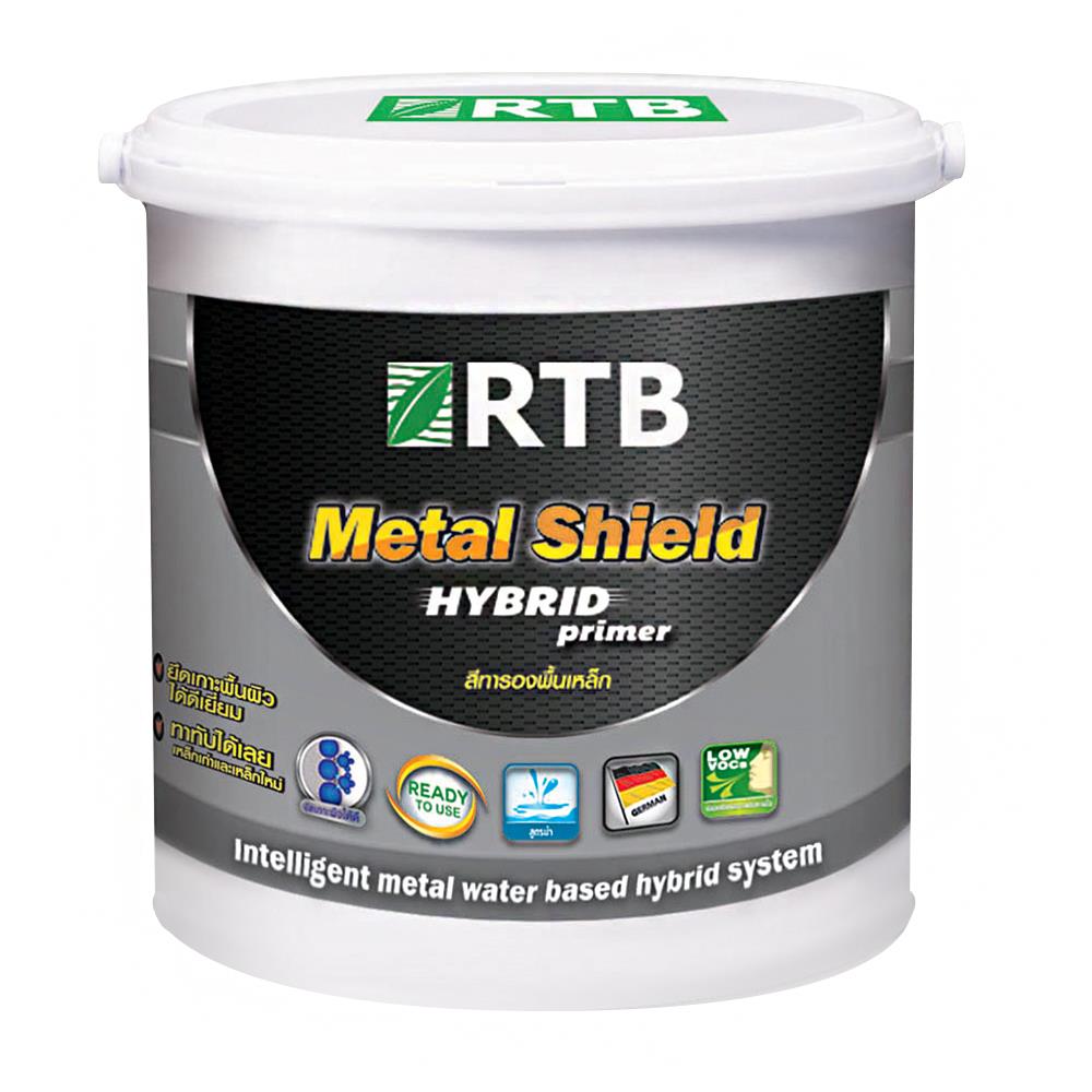สีทารองพื้นเหล็ก RTB METAL SHIELD HYBRID PRIMER สีเทา 1 แกลลอน