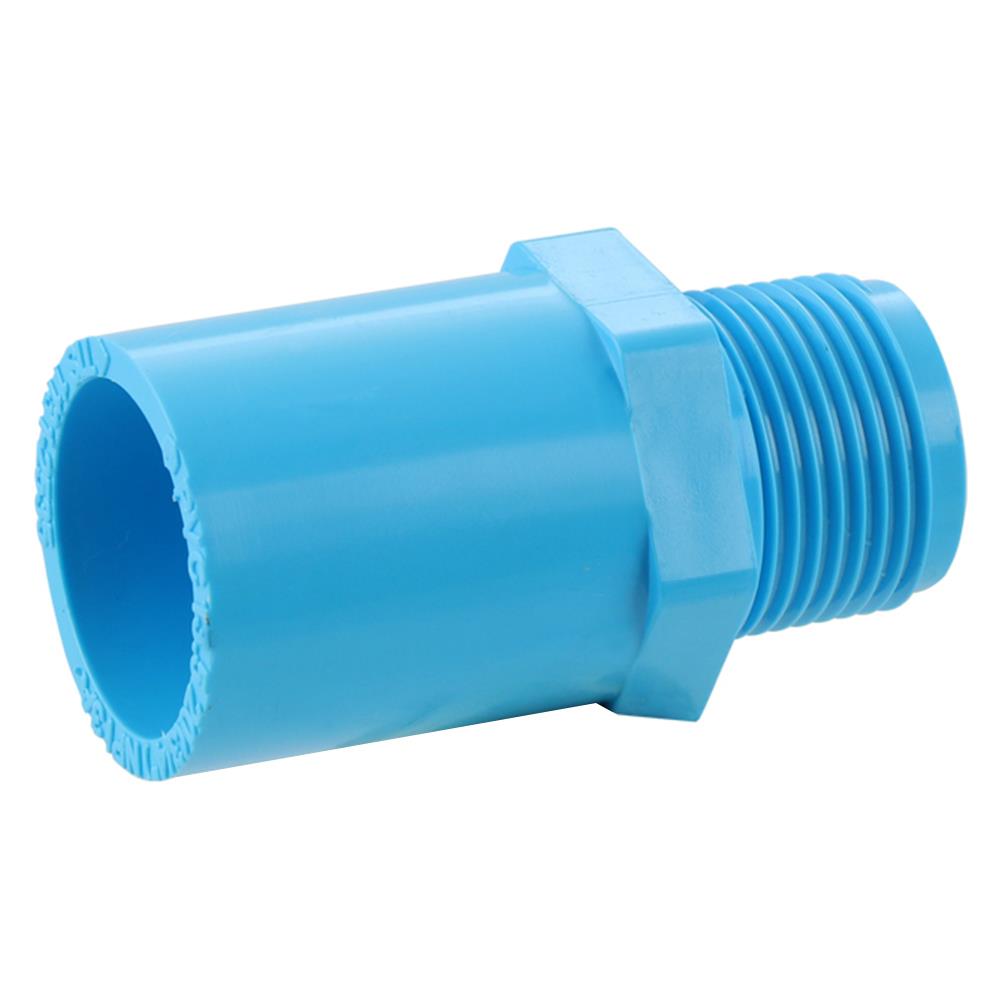 ข้อต่อตรงเกลียวนอก-หนา SCG 3/4 นิ้ว สีฟ้า