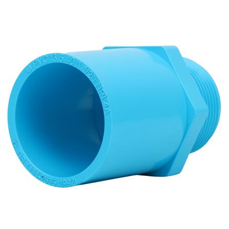 ข้อต่อตรงเกลียวนอก-หนา SCG 1 1/2 นิ้ว สีฟ้า_0