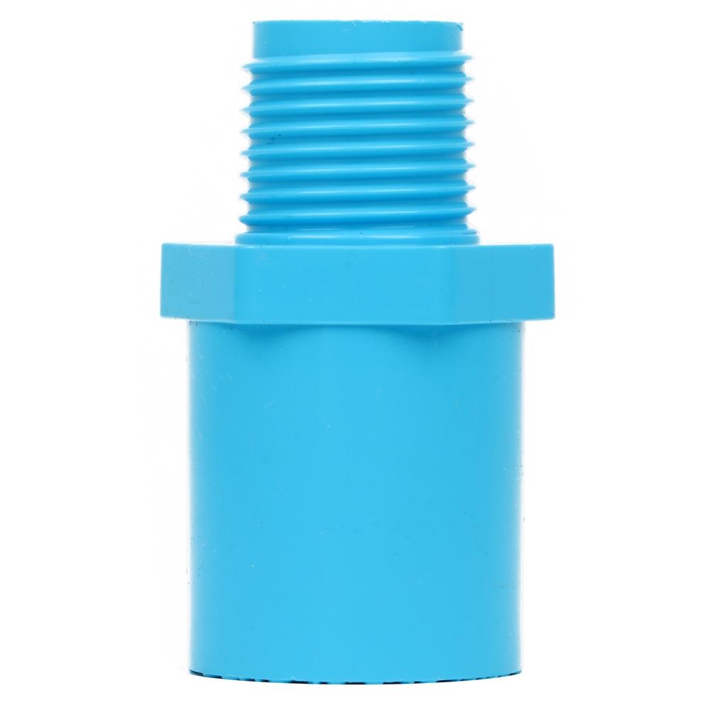 ข้อต่อตรงเกลียวนอก-หนา SCG 1/2 นิ้ว สีฟ้า