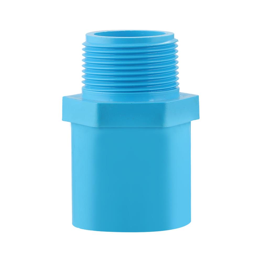 ข้อต่อตรงเกลียวนอก-หนา SCG 1 1/4 นิ้ว สีฟ้า