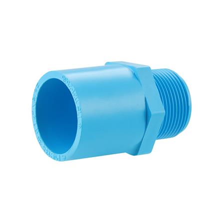 ข้อต่อตรงเกลียวนอก-หนา SCG 1 1/4 นิ้ว สีฟ้า