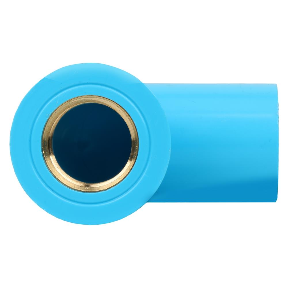 ข้องอ 90 เกลียวในทองเหลือง SCG 1/2 นิ้ว สีฟ้า