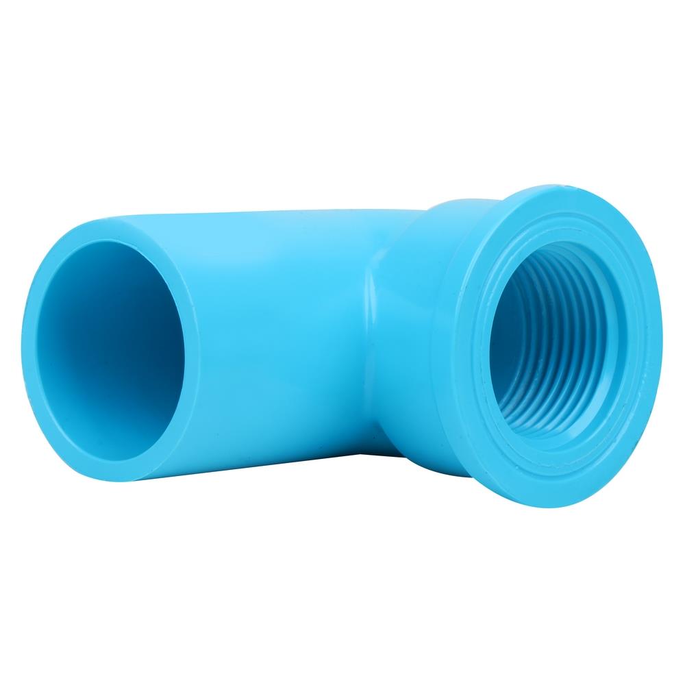 ข้องอ 90 เกลียวใน-หนา SCG 1 นิ้ว สีฟ้า