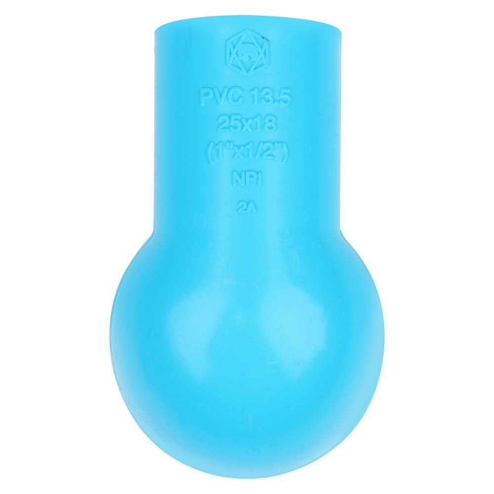 ข้องอ 90 ลด-หนา SCG 1 นิ้วx1/2 นิ้ว สีฟ้า