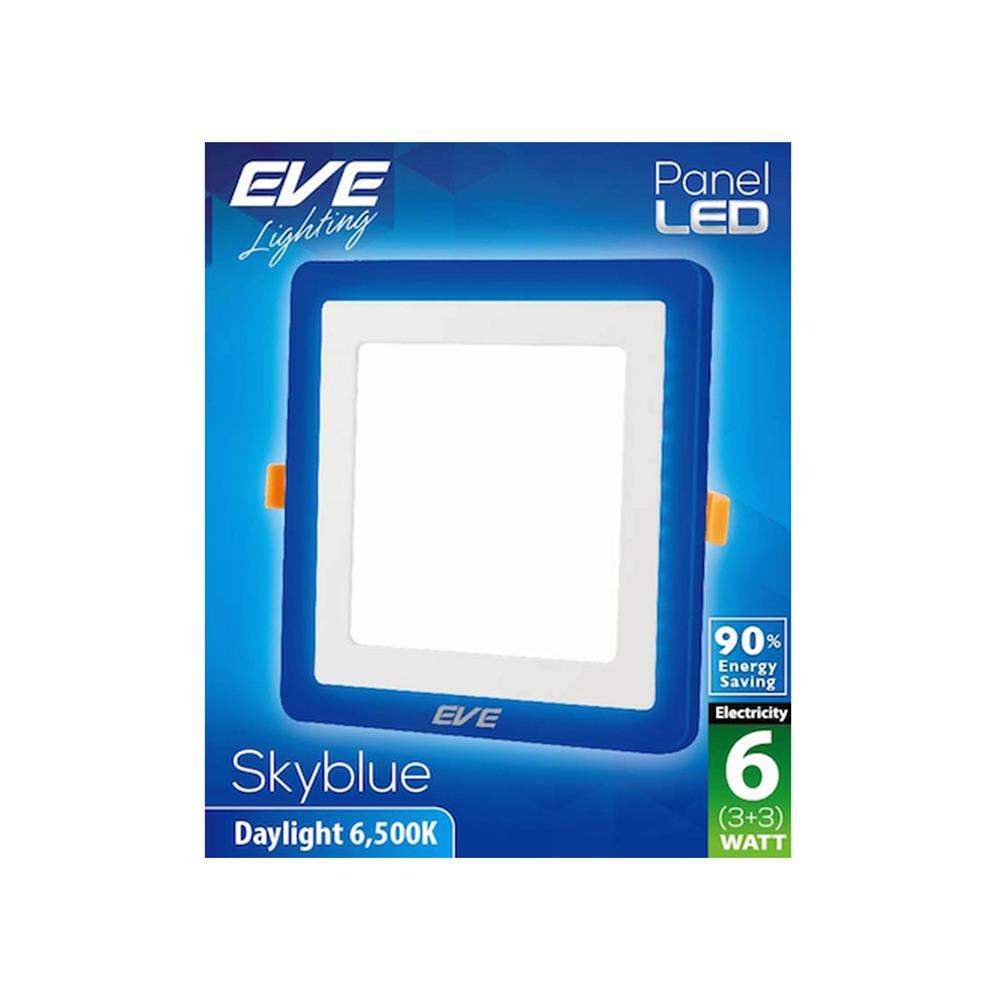 ดาวน์ไลท์ LED EVE SKYBLUE SQUARE 542778 3 นิ้ว 6 วัตต์ DAYLIGHT สีขาว