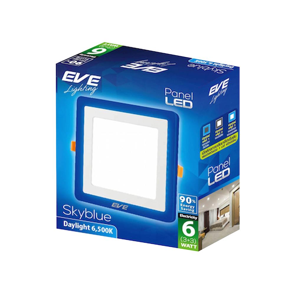 ดาวน์ไลท์ LED EVE SKYBLUE SQUARE 542778 3 นิ้ว 6 วัตต์ DAYLIGHT สีขาว
