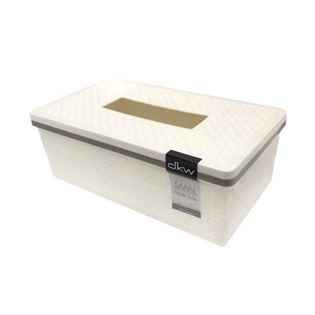 กล่องใส่ทิชชูแผ่นยาว DKW SAAN สีครีม